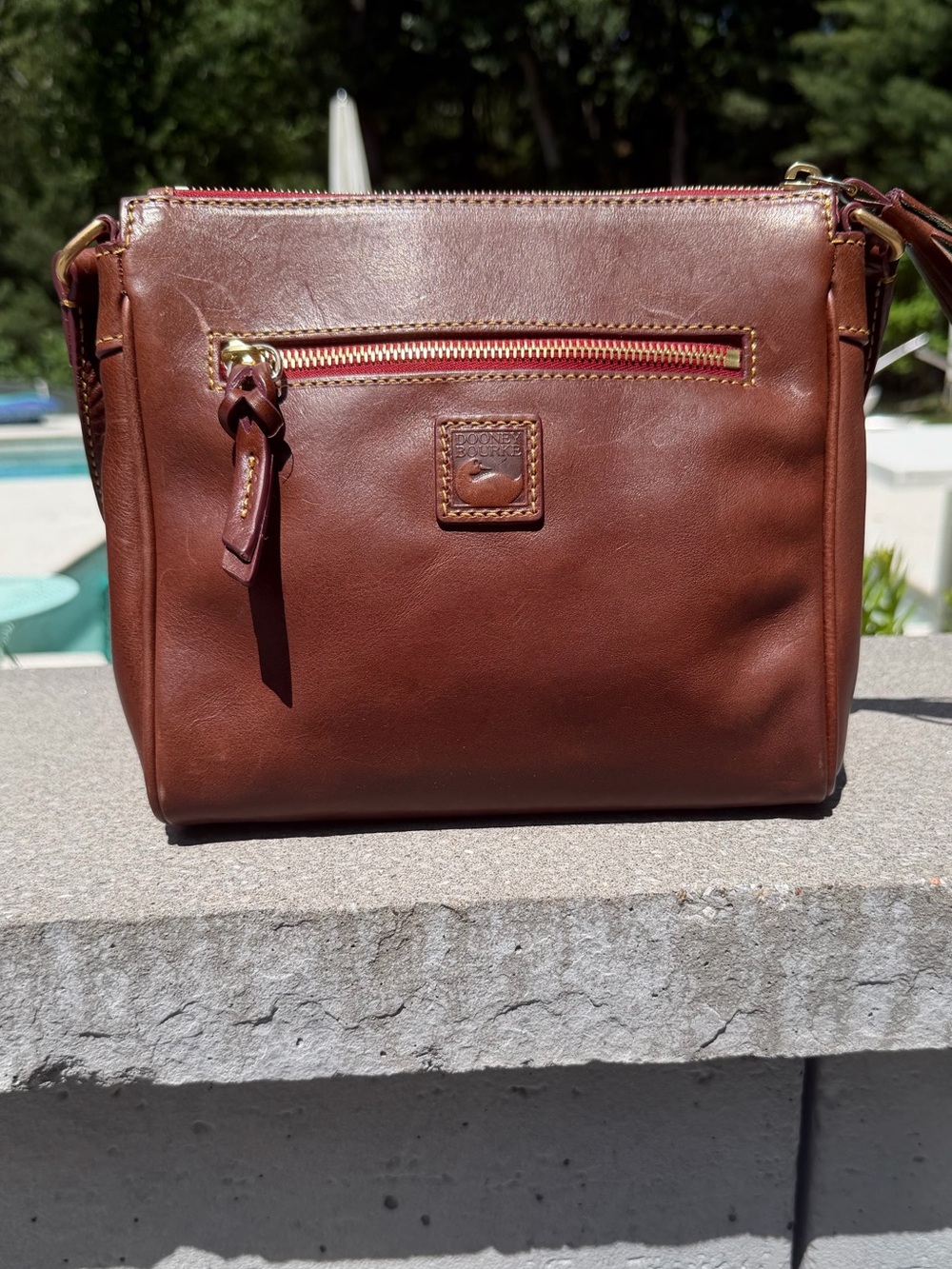 Dooney & Bourke Brown Florentine Leather shoulder bag - Picture 3 of 16